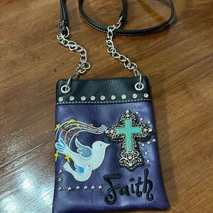 Leather purse cross body bag